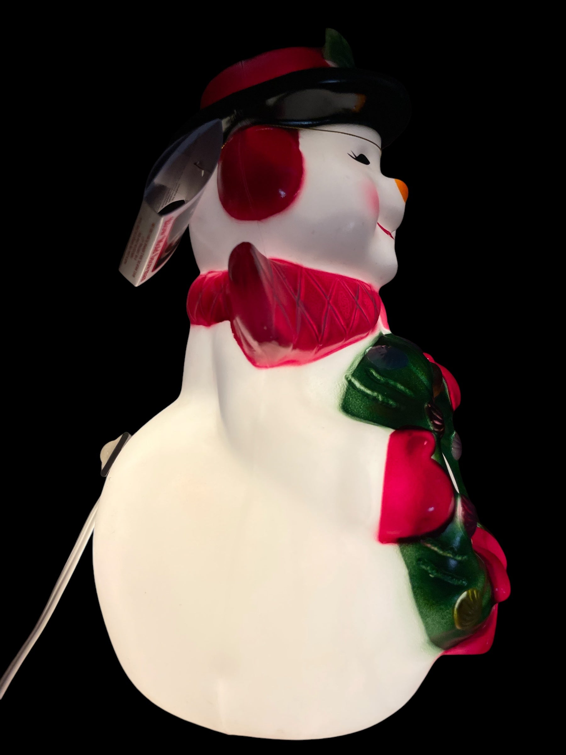 Mr. Christmas 12” Light Up Blow Mold Snowman Table Top Home Decor.