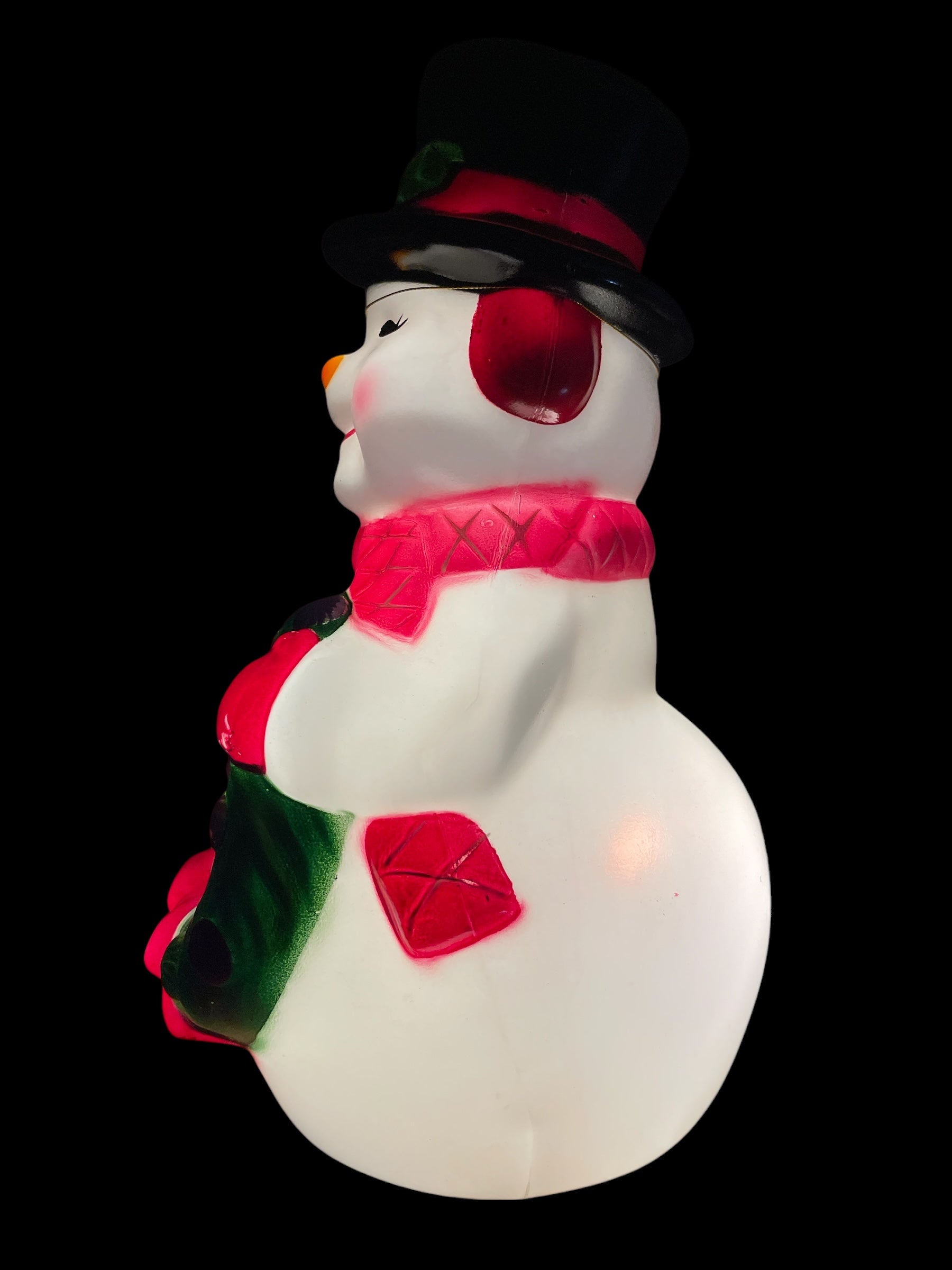 Mr. Christmas 12” Light Up Blow Mold Snowman Table Top Home Decor.