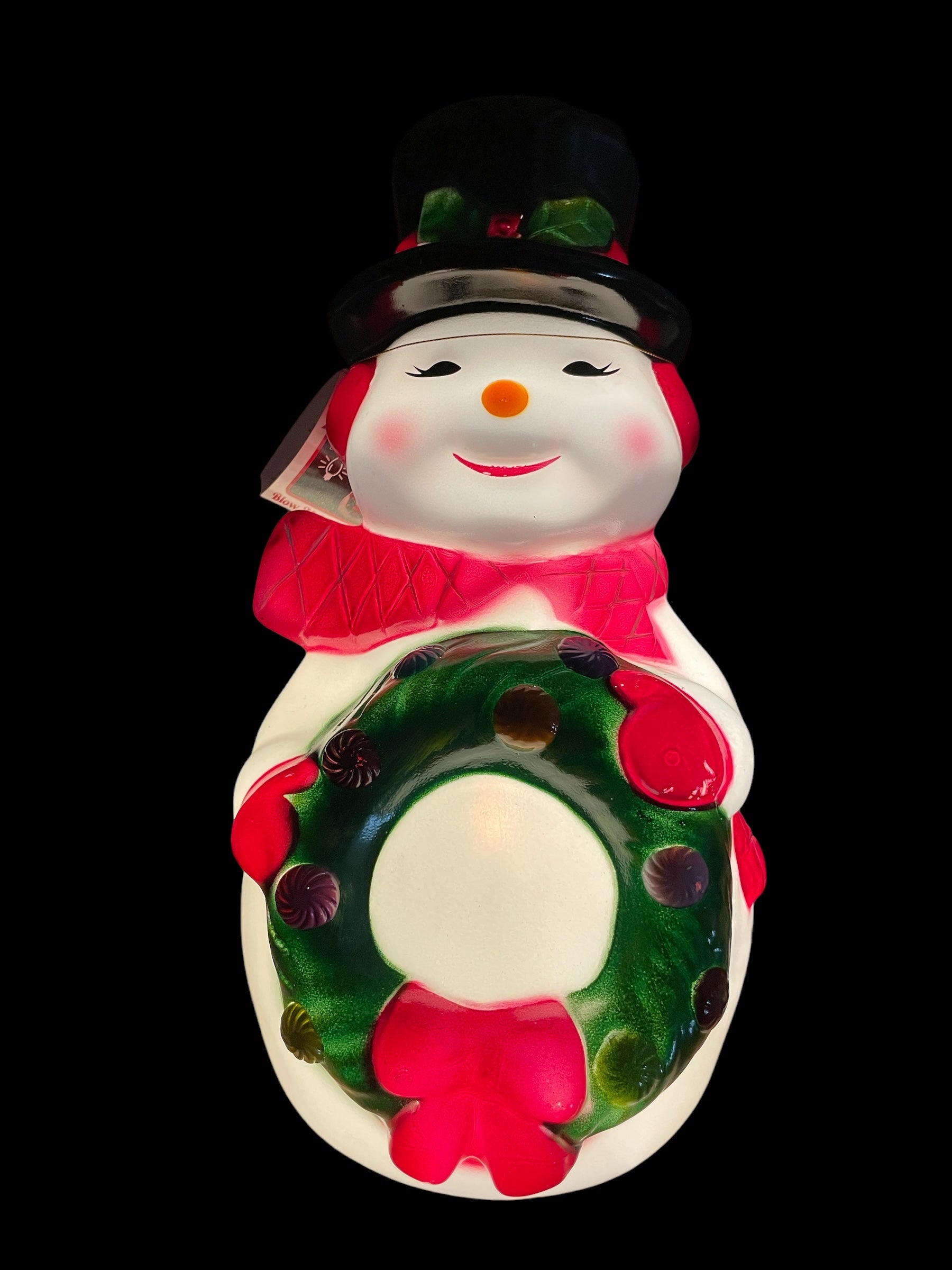 Mr. Christmas 12” Light Up Blow Mold Snowman Table Top Home Decor.