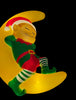 Christmas Holiday Decoration Lighted Elf On The Moon blow mold European Style