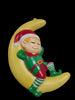 Christmas Holiday Decoration Lighted Elf On The Moon blow mold European Style