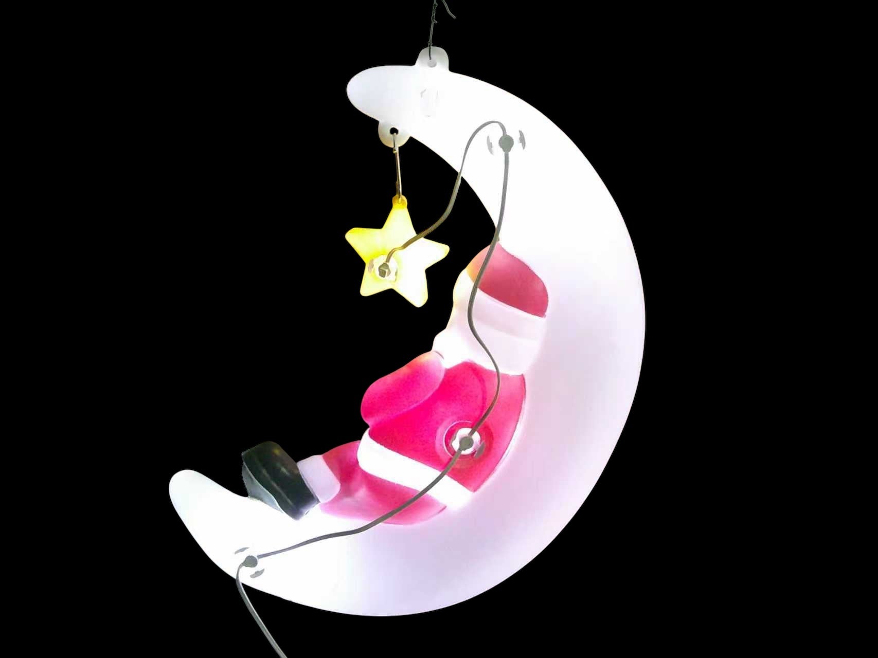 Pre-Orders Only Sleeping Santa On The Moon With List Christmas Home Holiday Decor Blow Mold 22.5”