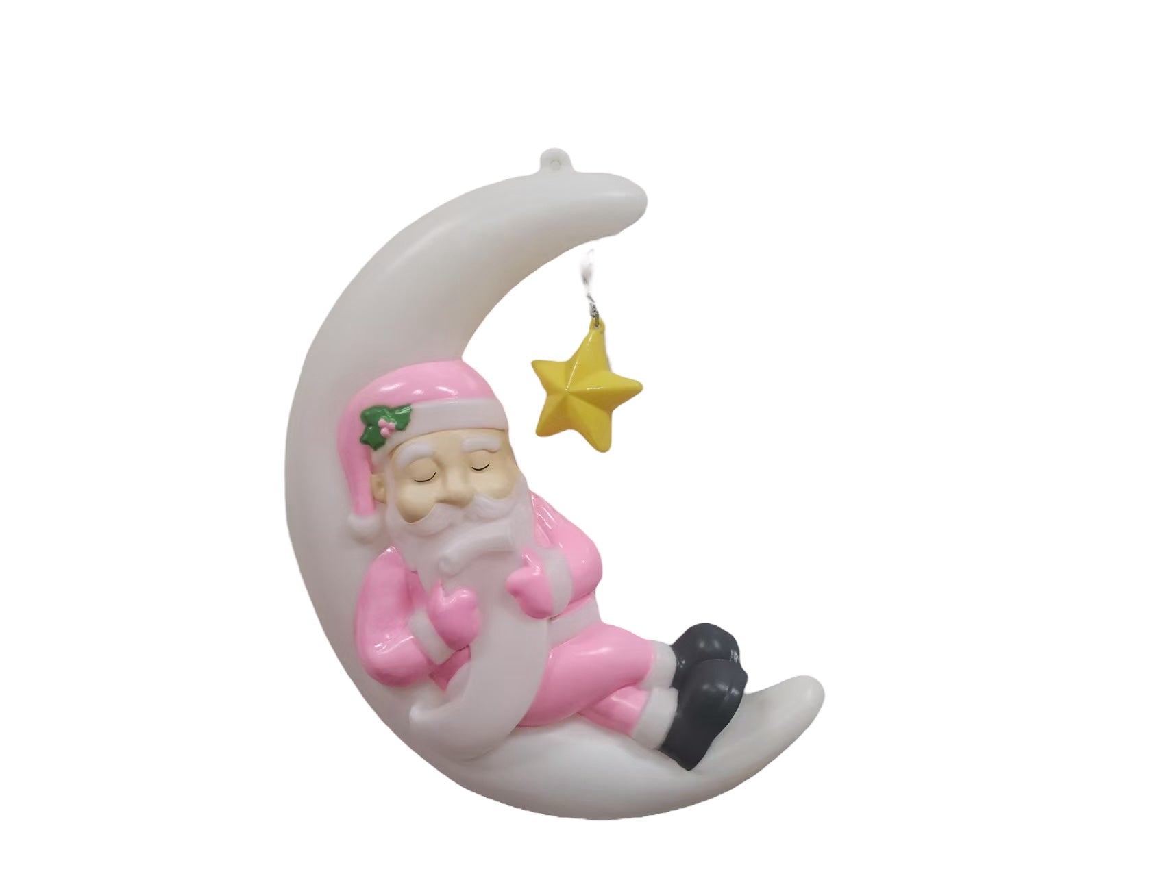 Pre-Orders Only Sleeping Santa On The Moon With List Christmas Home Holiday Decor Blow Mold 22.5”