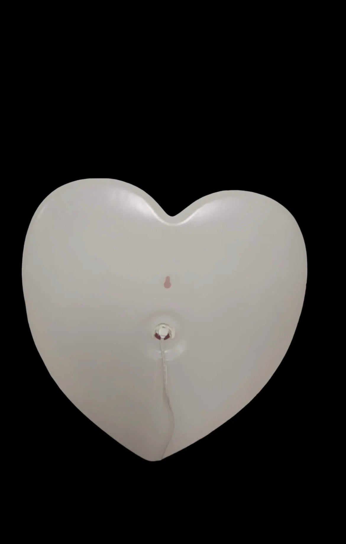 Cupid’s Love Heart Shaped Blow Mold Decoration, Vintage Style Valentine’s Day Blow Mold, 20" White Wall Hanging Seasonal Décor, LED C7 Illumination